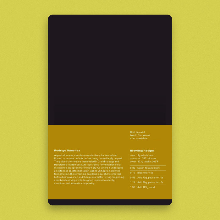 Colombia : Rodrigo Sánchez, Geisha